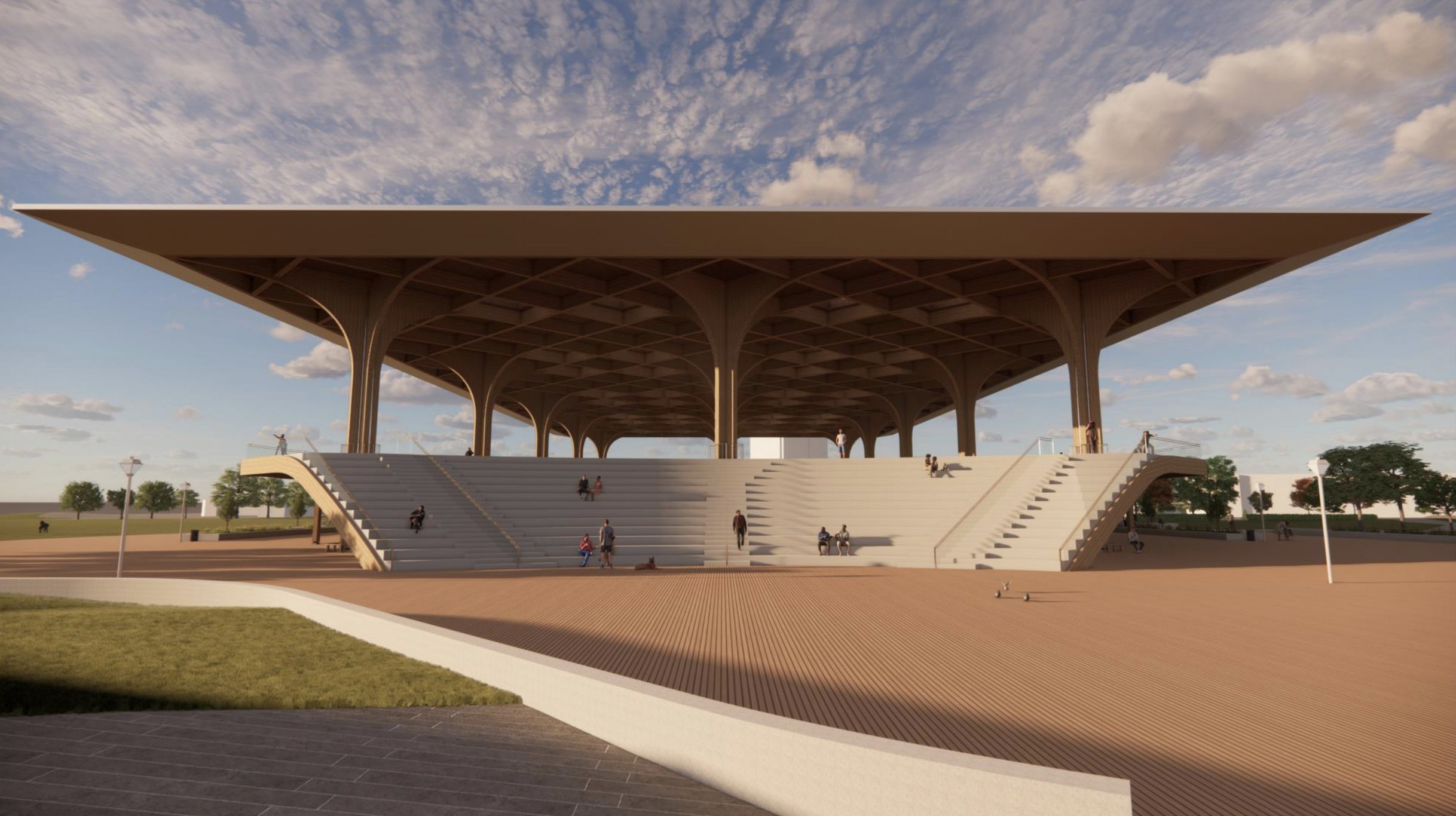 A mixed-use coastal marketplace at the intersection of structure and place